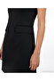 Slim Fit Boat Neck Short Sleeve Dress - 5