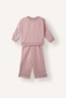 100% Cotton Bow-Detail Printed Basic Sweatshirt Top and Wide-Cut Bottom 2-Piece Set for Baby Girls I3660A52 - 4