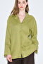 Linen Wide Sleeve Shirt Apple Green - 3