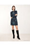 A Form Shirt Collar Long Sleeve Dress - 3