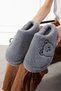 Set of 3 Women's Plush House Slippers Mixed - Soft Furry Winter House Slippers with Teddy Bear Pattern - 3