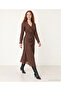 Tight Shirt Collar Long Sleeve Dress - 2