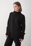 Women's Black Oversize Turtleneck Knitwear Sweater & Elastic Waist Pants Set - 3