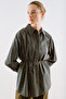 Collection Yakali Basic Shirt Navy Blue Plaid - 4