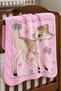 Pink Gazelle Patterned Fleece Blanket 85*100 cm
