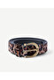 Leopard Printed Velvet Trouser Belt