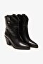 Wonder Black Leather Women's Western Boots - 4