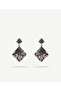 Stylish Earrings with Hematite and Crystal Stones