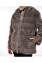 Regular High Collar Long Sleeve Faux Fur - 5