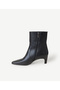 Blunt Toe Heeled Boots - 2
