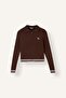Regular Fit Polo Collar Hair Knit Zippered Cardigan H2148Ax26Au - 6