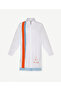 Straight Shirt Collar 3/4 Sleeve Dress - 6