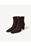 Suede Mid-Heel Boots - 3