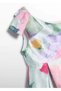 Girl's One-Sleeve Dress Colorful - 4