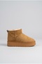 Women's Suede Thick Platform Sole Fur Lined Mini Ankle-Length Warm Winter Boots - 2