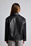 Water Repellent Waterproof Zippered Faux Leather Jacket Coat Girl Child C4976A824Au - 6