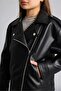 Water Repellent Waterproof Zippered Faux Leather Jacket Coat Girl Child C4976A824Au - 4