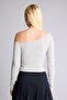 Fitted Kayık Collar Gathered Ribbed Long Sleeve T-Shirt I2417Ax26Au - 4