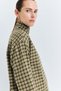 100% Cotton Regular Fit High-Neck Plaid Flannel Long Sleeve Tunic I3560AX26WN - 2