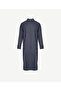 Midi Length Shirt Dress with Sleeve Button Detail - 4