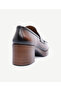 Tassel Detailed Heeled Leather Loafer - 3