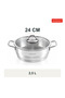 Aster 24 cm Basık Tencere - 2
