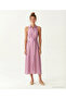 Slim Fit Shirt Collar Sleeveless Dress - 2