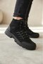 Black Zippered Fur Unisex Boots Cold Resistant Trekking Boots - 4
