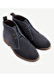 Leather Suede Boots with Color Detail - 5