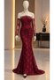Burgundy Lace and Pearls Evening Dress 583401