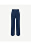 Regular Waist Straight Cut Trousers with Belt Detail - 5
