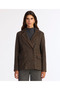 Tailored Swallow Collar Long Sleeve Jacket - 2
