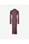 High Collar Knitwear Dress - 3