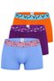 Cotton Lycra Flexible Fabric Printed Colorful Patterned Set of 3 Men's Boxers