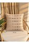 Nordic Beige Throw Pillow Cover with Pompom 1 Pcs - 2