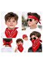 Red Cowboy Scarf Children's Bandana Western Patterned Neck Scarf - 2