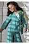 Girl's Top and Pants Jacket Set Green - 2