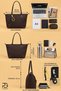 Original Women's Large Volume Shopper Bag Waterproof Parachute Fabric Lined & Durable Zippered Tote Bag Special Design Oversized Shoulder & Arm Bag for School, University, Work, Sports, Travel, Daily Use - 5