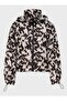 Onlbetty Women's Bat Sleeve Patterned Inflatable Coat Pumice Stone - 2
