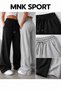 Mnk Sport Gray Bol Paça Seasonal Open Paça Tracksuit Bottoms - 8
