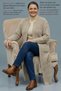 Knitwear Women's Plus Size Wool Warm Winter Mom Long Zippered Cardigan - 120 Cm. Angora Textured Beard Yip Yumuş Soft Top Coat - 4