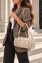 Women's Zipper Detailed Multi-Compartment Hand and Shoulder Bag - 4