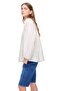Light Beige Striped Round Neck Blouse - 4