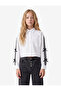 Cotton Bow Tie Long Sleeve Classic Collar Poplin Crop Shirt - 2