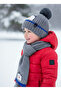 3-6 Years Old Penguin Figured Knitted Children's Scarf, Fleece Inside, Knitted Children's Scarf, Beanie and Gloves 3-Piece Set - 5