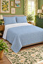 Leaf Patterned Bedspread 200X220 Double Pique Set - 2