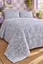 Leaf Patterned Bedspread 200X220 Double Pique Set - 6