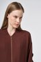 Ruffle Detailed College Collar Jacket Chocolate - 7