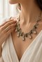 Zircon Stone Water Drop Engagement Henna Wedding Choker