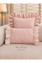 Lidya Lace Decorative Throw Pillow Cover Dusty Pink - 3